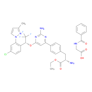 4-[2-Amino-6-[(1R)-1-[4-chloro-2-(3-methyl-1H-pyrazol-1-yl)phenyl]-2,2,2-trifluoroethoxy]-4-pyrimi…