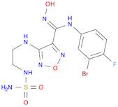 (Z)-N-(3-bromo-4-fluorophenyl)-N'-hydroxy-4-[2-(sulfamoylamino)ethylamino]-1,2,5-oxadiazole-3-ca...