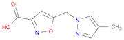 5-((4-Methyl-1H-pyrazol-1-yl)methyl)isoxazole-3-carboxylic acid