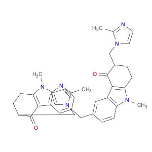 6,6′-Methylenebis[1,2,3,9-tetrahydro-9-methyl-3-[(2-methyl-1H-imidazol-1-yl)methyl]-4H-carbazol-4-…
