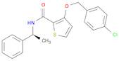 3-[(4-Chlorophenyl)methoxy]-N-[(1S)-1-phenylethyl]thiophene-2-carboxamide