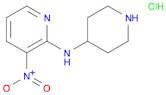 (3-Nitro-pyridin-2-yl)-piperidin-4-yl-aMine hydrochloride, 98+% C10H15ClN4O2, MW