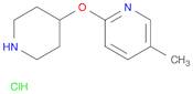 5-Methyl-2-(piperidin-4-yloxy)-pyridine hydrochloride, 98+% C11H17ClN2O, MW