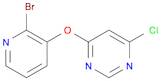 4-(2-BroMo-pyridin-3-yloxy)-6-chloro-pyriMidine, 98+% C9H5BrClN3O, MW