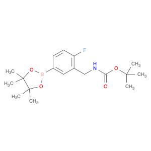 tert-Butyl N-{[2-Fluoro-5-(tetramethyl-1,3,2-dioxaborolan-2-yl)phenyl]methyl}carbamate