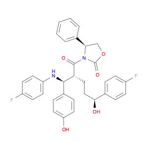 (4S)-3-[(2R,5S)-5-(4-Fluorophenyl)-2-[(S)-[(4-fluorophenyl)amino](4-hydroxyphenyl)methyl]-5-hydrox…