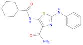 5-(Cyclohexanecarboxamido)-2-(phenylamino)thiazole-4-carboxamide