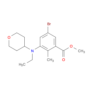 Benzoic acid, 5-broMo-3-[ethyl(tetrahydro-2H-pyran-4-yl)aMino]-2-Methyl-, Methyl ester