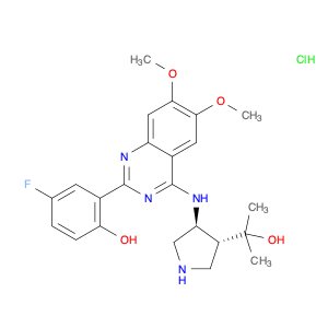 rel-4-Fluoro-2-(4-(((3R,4S)-4-(2-hydroxypropan-2-yl)pyrrolidin-3-yl)amino)-6,7-dimethoxyquinazolin…
