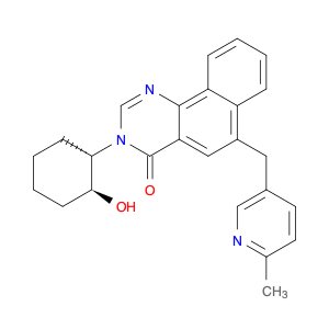 3-[(1S,2S)-2-Hydroxycyclohexyl]-6-[(6-methyl-3-pyridinyl)methyl]benzo[h]quinazolin-4(3H)-one
