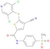 4-Cyano-5-[(3,5-dichloro-4-pyridinyl)thio]-N-[4-(methylsulfonyl)phenyl]-2-thiophenecarboxamide