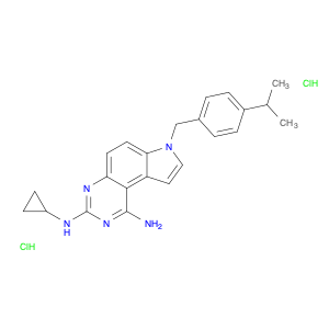 7H-Pyrrolo[3,2-f]quinazoline-1,3-diaMine, N3-cyclopropyl-7-[[4-(1-Methylethyl)phenyl]Methyl]-, (Hy…