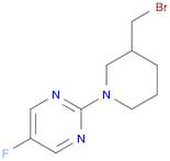 2-(3-BroMoMethyl-piperidin-1-yl)-5-fluoro-pyriMidine