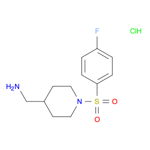 (1-((4-Fluorophenyl)sulfonyl)piperidin-4-yl)methanamine hydrochloride