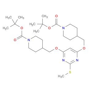 Di-tert-butyl 4,4'-(((2-(methylthio)pyrimidine-4,6-diyl)bis(oxy))bis(methylene))bis(piperidine-1-c…