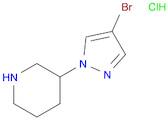 3-(4-BroMopyrazol-1-yl)piperidine, HCl