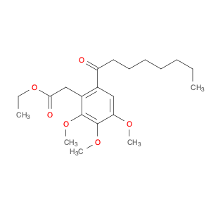 Benzeneacetic acid, 2,3,4-triMethoxy-6-(1-oxooctyl)-, ethyl ester