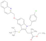 ethyl 3-(3-(tert-butylthio)-1-(4-chlorobenzyl)-5-(quinolin-2-ylMethoxy)-1H-indol-2-yl)-2,2-diMet...