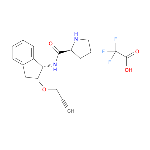 2-Pyrrolidinecarboxamide, N-[(1S,2R)-2,3-dihydro-2-(2-propyn-1-yloxy)-1H-inden-1-yl]-, (2S)-, 2,...