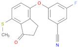 Benzonitrile, 3-[[2,3-dihydro-7-(methylthio)-1-oxo-1H-inden-4-yl]oxy]-5-fluoro-