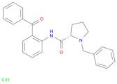 2-Pyrrolidinecarboxamide, N-(2-benzoylphenyl)-1-(phenylmethyl)-, monohydrochloride, (2S)-