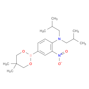 Benzenamine, 4-(5,5-dimethyl-1,3,2-dioxaborinan-2-yl)-N,N-bis(2-methylpropyl)-2-nitro-