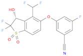 3-[[(3R)-4-(difluoromethyl)-2,2-difluoro-3-hydroxy-1,1-dioxo-3H-benzothiophen-5-yl]oxy]-5-fluoro-b…