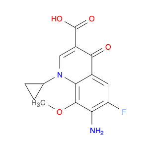 7-Amino-1-cyclopropyl-6-fluoro-8-methoxy-4-oxo-1,4-dihydroquinoline-3-carboxylic acid