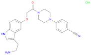 4-[4-[2-[[3-(2-aminoethyl)-1H-indol-5-yl]oxy]acetyl]piperazin-1-yl]benzonitrile hydrochloride