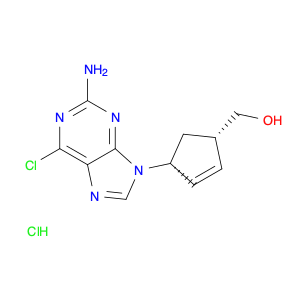 (1S-4R)-4-(2-amino-6-chloro-9H-purin-9-yl)-2-cyclopentene-1-methanol hydrochloride