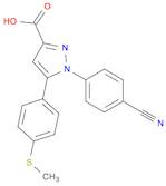 1-(4-CYANO-PHENYL)-5-(4-METHYLSULFANYL-PHENYL)-1H-PYRAZOLE-3-CARBOXYLIC ACID