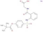 N-[2-[[[4-(2,2-Dimethyl-1-oxopropoxy)phenyl]sulfonyl]amino]benzoyl]-(S)-glycine monosodium salt