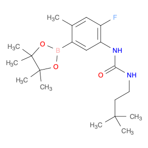 1-(3,3-Dimethylbutyl)-3-(2-fluoro-4-methyl-5-(4,4,5,5-tetramethyl-1,3,2-dioxaborolan-2-yl)phenyl)u…