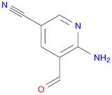 3-Pyridinecarbonitrile, 6-amino-5-formyl- (9CI)