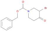 1-Piperidinecarboxylic acid, 3-broMo-4-oxo-, phenylMethyl ester