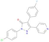 2-(4-CHLOROPHENYL)-4-(4-FLUOROPHENYL)-5-PYRIDIN-4-YL-1,2-DIHYDROPYRAZOL-3-ONE