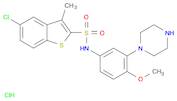 5-Chloro-N-[4-methoxy-3-(1-piperazinyl)phenyl]-3-methylbenzo[b]thiophene-2-sulfonamide hydrochlori…