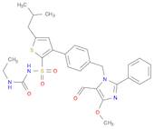 N-(Ethylcarbamoyl)-3-(4-((5-formyl-4-methoxy-2-phenyl-1H-imidazol-1-yl)methyl)phenyl)-5-isobutylth…