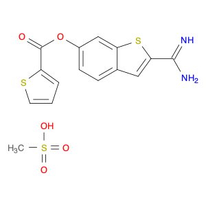 2-Carbamimidoylbenzo[B]thiophen-6-yl thiophene-2-carboxylate methanesulfonate