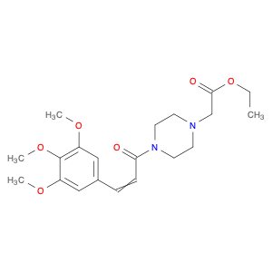 Ethyl 4-[1-oxo-3-(3,4,5-trimethoxyphenyl)-2-propen-1-yl]-1-piperazineacetate
