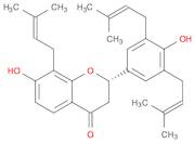 [S,(-)]-2,3-Dihydro-7-hydroxy-2-[4-hydroxy-3,5-bis(3-methyl-2-butenyl)phenyl]-8-(3-methyl-2-buteny…