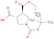 trans-1-Boc-3,4-pyrrolidinedicarboxylic acid, 3-ethyl ester