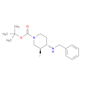 TERT-BUTYL 3,4-TRANS-4-(BENZYLAMINO)-3-FLUOROPIPERIDINE-1-CARBOXYLATE RACEMATE