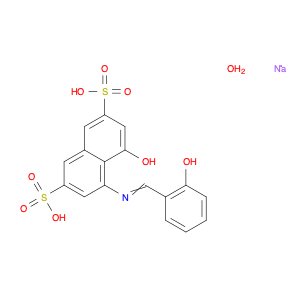 2,7-Naphthalenedisulfonic acid, 4-hydroxy-5-[[(2-hydroxyphenyl)methylene]amino]-, sodium salt, hyd…