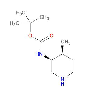 Carbamic acid, [(3R,4R)-4-methyl-3-piperidinyl]-, 1,1-dimethylethyl ester, rel-