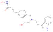 2-Propenamide, N-hydroxy-3-[4-[[(2-hydroxyethyl)[2-(1H-indol-3-yl)ethyl]amino]methyl]phenyl]-, (...