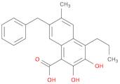 2,3-Dihydroxy-6-methyl-7-(phenylmethyl)-4-propyl-1-naphthalenecarboxylic Acid