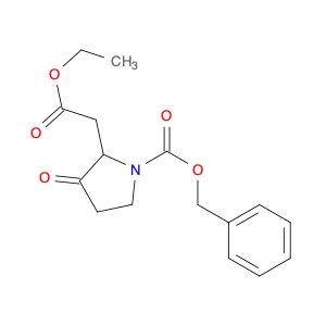 2-Pyrrolidineacetic acid, 3-oxo-1-[(phenylmethoxy)carbonyl]-, ethyl ester