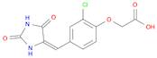 {2-chloro-4-[(E)-(2,5-dioxoimidazolidin-4-ylidene)methyl]phenoxy}acetic acid