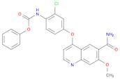 phenyl (4-((6-carbamoyl-7-methoxyquinolin-4-yl)oxy)-2-chlorophenyl)carbamate